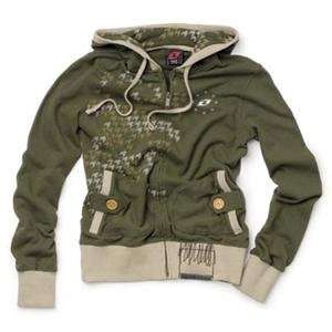   Womens Nottingham Zip Up Hoody   Large/Army Green Automotive