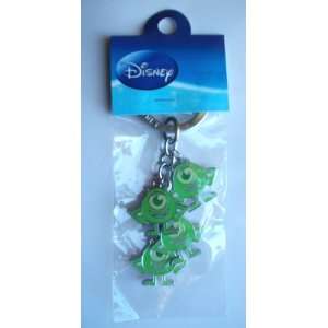 Disney Monsters Inc. Green Mike Metal Charm Key Ring ~Alien Monsters~