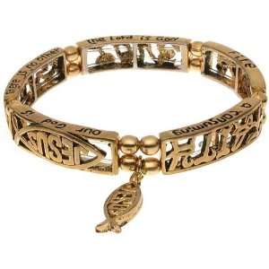  Gold Plated Religious Jesus Bracelet Jewelry