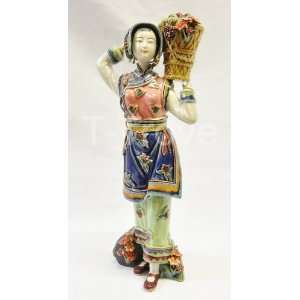  Ceramic Shanghai Lady Figurine Statue: Home & Kitchen