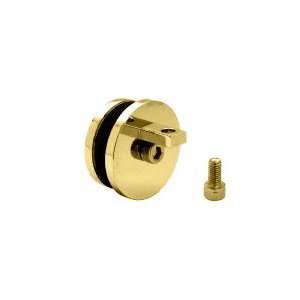   Polished Brass Hydroslide 90 Degree Glass to Sliding Track Connector