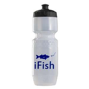  Trek Water Bottle Clear Blk iFish Fishing Fisherman 
