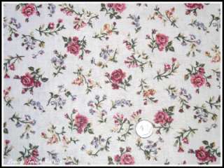 MARCUS BROTHERS VICTORIAN ROSE COTTON FABRIC #B 1/2 YD  