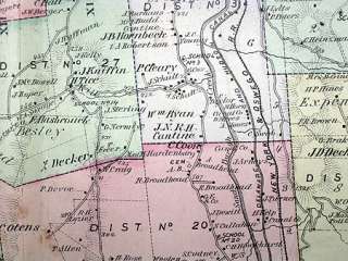 An ORIGINAL map from F.W. Beers Atlas of Ulster County, N.Y 