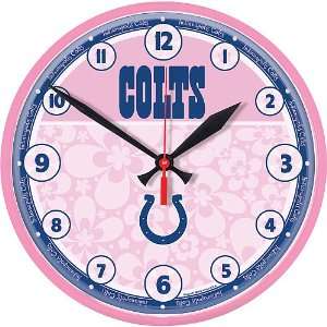 Wincraft Indianapolis Colts Pink Round Clock:  Sports 