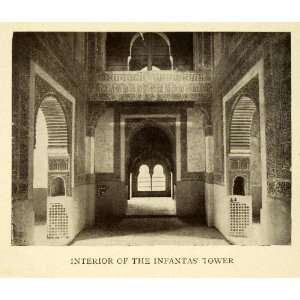 1907 Print Interior Infantas Tower Alhambra Granada Spain Architecture 