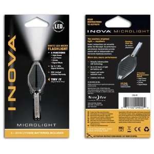  INOVA LED Microlight with Clear Body (4 Function) Sports 