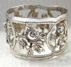   VINTAGE/ANTIQUE NAPKIN RING~835 coin~SOLID STERLING SILVER~GERMANY