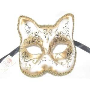   Gold Gatto Flavia Venetian Cat Masquerade Party Mask: Home & Kitchen