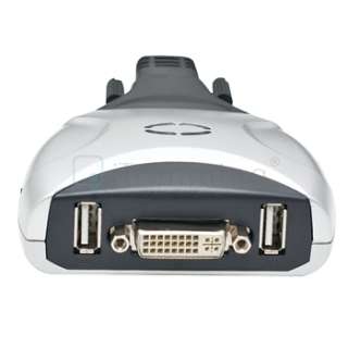   2Port DVI/USB KVM Switch With Audio And 4Ft Cables SU KVM20075 For Mac