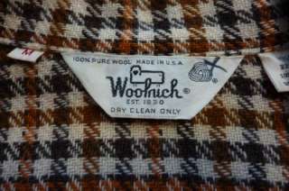 Vintage WOOLRICH Heavy Check Wool Shirt Jac Jacket M  