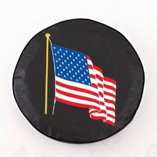  31 American Flag Spare Tire Cover   Molded Plastic Face 