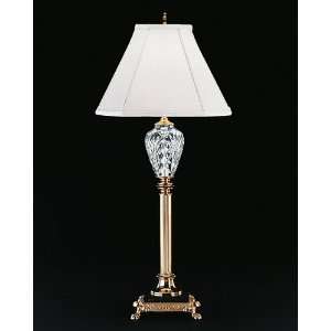   White Square Marlow 34.25 Crystal Table Lamp from the Marlow