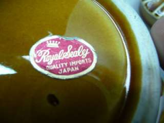 Royal Sealy Japan Pitcher creamer sugar brown stripe lt  