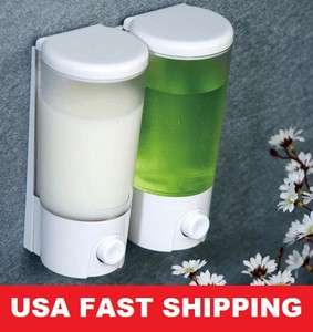 Double Shower Soap Lotion Shampoo Dispenser With Wall suction NEW 