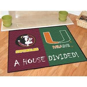 Florida State Seminoles / Miami Hurricanes House Divided NCAA All Star 