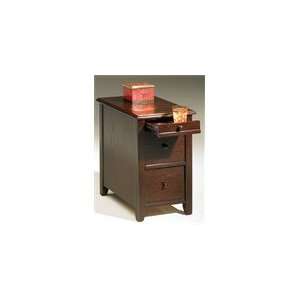 Hammary Merlot Chairside Table with Pull Out Tray