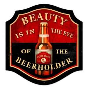   Beauty Beer Holder Vintage Metal Sign Man Cave