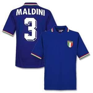    1982 Italy Home Retro Shirt + Maldini No.3