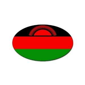  Malawi Flag oval sticker 