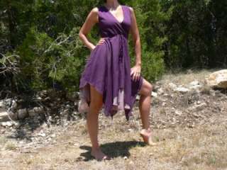 Gypsy Dress Wench Renaissance Costume Purple M   L  