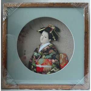  Japanese Geisha Frame Black Kimono (SC19)