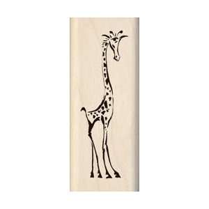   Wood Mounted Rubber Stamp   Jazzy Style Giraffe Arts, Crafts & Sewing