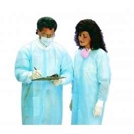 DISPOSABLE PROTECTIVE LAB COATS GOWNS BLUE 10/BOX Larg.  