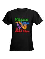 Peace Love Jazz Fest 08 Music Womens Dark T Shirt by 
