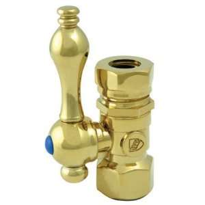 CLASSIC 1/2 COMP X1/2 SLIP JNT STRT STOP W/LEVER HDL Polished Brass 