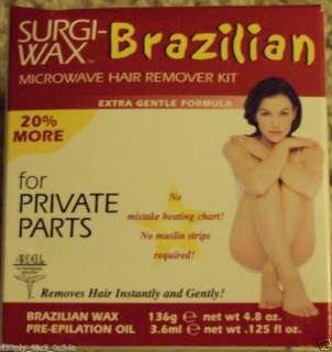 Surgi Bikini Wax Brazilian Private Hair Remover Leg Kit  