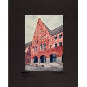  1905 Print F. W. Jochem Architecture City Hall Rathaus 