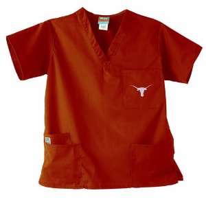  BSS   Texas Longhorns NCAA GelScrubs 5 Pocket Top (Burnt 