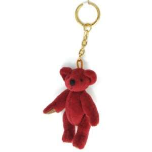  Jointed Bear Key Ring   3   red wine coloured by Russ 