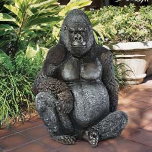   Gorilla Ape Home Garden Statue Sculpture Figurine: Home & Kitchen