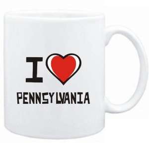  Mug White I love Pennsylvania  Cities