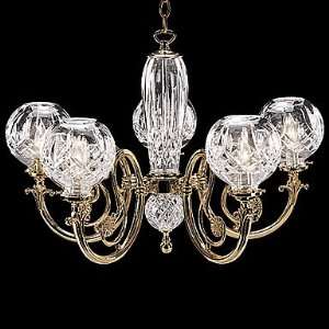  Lismore Five Arm (Polished Brass Finish) Chandelier by 