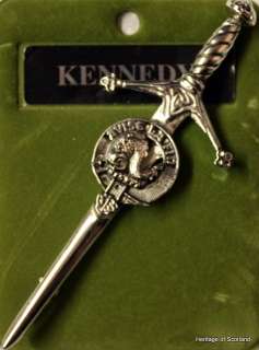 Kennedy Clan Crest Chrome Celtic Kilt Pin Scottish New  