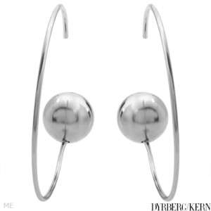 DYRBERG/KERN New Silver Finish Hoop Earrings 45mm *$90  