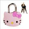 Hello Kitty RIBBON D cut Lock with Keys Pink Sanrio  