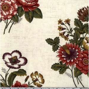   Wide Winterthur Floral Linen Fabric By The Yard: Arts, Crafts & Sewing