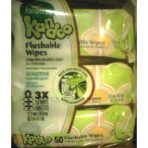  Kandoo Flushable Wipes 3x50 Wipes Sensitive Baby