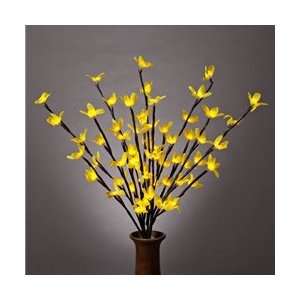  20 Yellow Forsythia Lighted Branches, 60 LED, Battery 