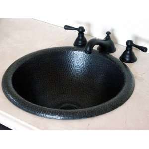  Cantrio Koncepts MS 007B Copper Vessel Sink   Black: Home 