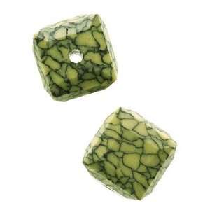  Swarovski Crystal #5601/B 6mm Ceramic Cube Beads Marbled 