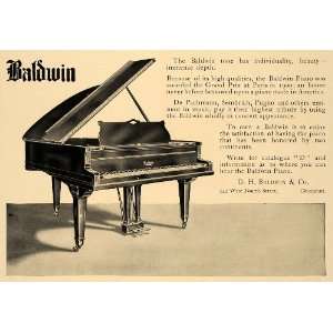  1906 Ad D. H. Baldwin Piano Grand Prix Paris Sembrich 