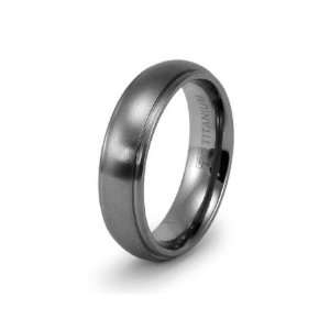  6mm Brushed Titanium Ring Jewelry