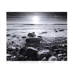  Sun Surf and Rocks   Poster by Richard Nowicki (24x18 