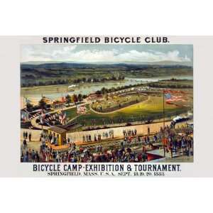  Springfield Bicycle Club 12X18 Art Paper with Black Frame 