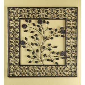  Scrolled Flowers Iron Wall Art: Home & Kitchen